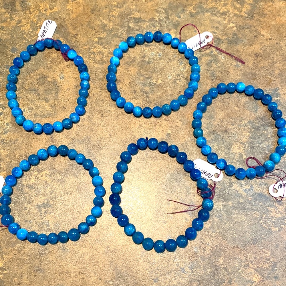 New Blue Apatite Crystal Stretch Bracelet